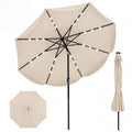 Tangkula 10 FT Solar Patio Umbrella with Base Included