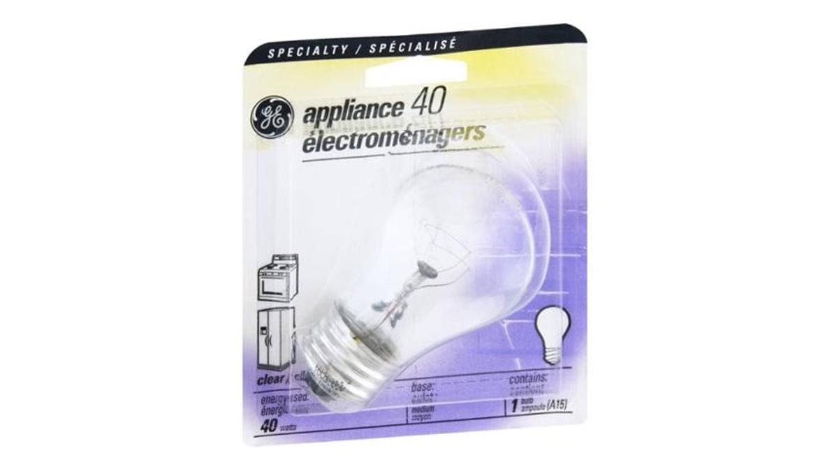 GE Light Bulb, Appliance, Clear, 40 Watts, Ceiling Fan for Home