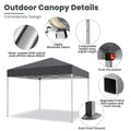 GVDV Canopy Tent, 10x10 Ft Easy Pop up Outdoor Canopy Tent, Portable Straight Leg Gazebo Instant Canopy, Blue