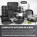 20-Piece Aluminum Ultra - Durable Non - Stick Diamond Infused Cookware and Bakeware Set