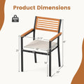 Tangkula Stackable Patio Dining Chairs Set of 6