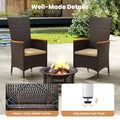 Tangkula Patio High Back Rattan Dining Chairs Set of 2/4