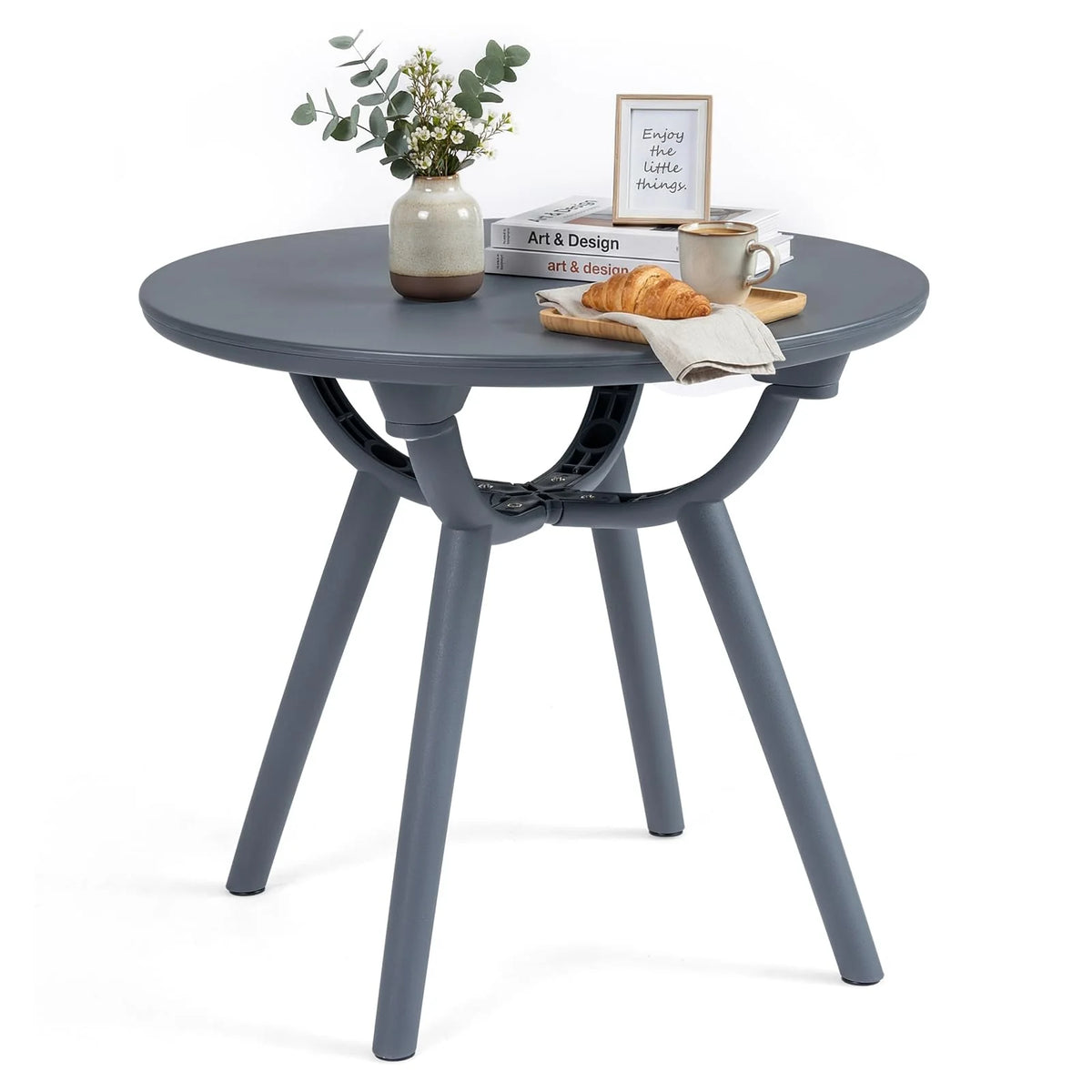 Tangkula Outdoor 20" Round Patio Bistro Table (1/2 Pack)