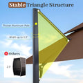 Tangkula 10 FT Patio Cantilever Umbrella | Large Square Offset Hanging Umbrella w/ 360° Rotation