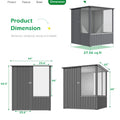 AECOJOY 5x5 FT Storage Shed, Metal Sheds & Outdoor Storage with Lockable Doors and Ventilated Mesh, Utility Garden Tool Shed