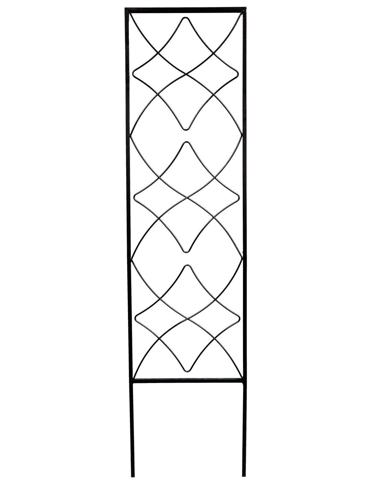Garden Accents 12.16-in W x 48-in H Black Finial Garden Trellis