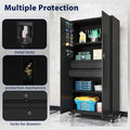 AECOJOY 71" Metal Garage Storage Cabinet with Drawers and Wheel