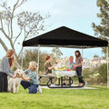 GVDV Canopy Tent, 10x10 Ft Easy Pop up Outdoor Canopy Tent, Portable Straight Leg Gazebo Instant Canopy, Blue