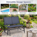 Tangkula 2-Person Patio Swing Glider Bench