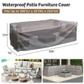 AECOJOY 7 Piece Outdoor Patio Furniture Set with Waterproof Cover, Brown & Beige