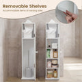 Tangkula Slim Bathroom Storage Cabinet with Door