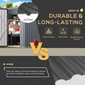 AECOJOY Corner 6x6 Storage Sheds & Outdoor Storage with Openable Windows & Lockable Doors, Utility and Tool Storage