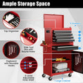 2 - in - 1 Rolling Tool Chest, 5-Drawer Tool Storage Cabinet with Wheels, Adjustable Shelf, Tool Box Organizer for Garage Warehouse Workshop