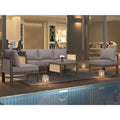AECOJOY 4 Pieces Patio Furniture Set with Retractable Canopy &Coffee Table, Beige