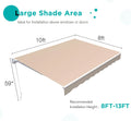 AECOJOY 10'×8' Manual Retractable Awning Sun Shade, Patio Awning Canopy