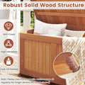 Tangkula 3-in-1 52 Gallon Wood Outdoor Storage Box