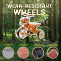 Xuanlur Kids Ride on Dinosaur Tricycle, Toddlers Kid Trike with Wide Flash Wheels, Anti - Slip Pedals, Rear Basket, Music & LED Lights, Toddler Bike