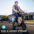 KEESTP Electric Bike with Basket for Pet, 3 Riding Modes Foldable Electric Scooter for Adults - up to 20 Miles 18.6MPH