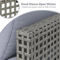 AECOJOY 7-Piece Patio Outdoor Furniture Set, Boho Outdoor Sectional Set, Grey&Blue