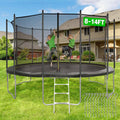 MARNUR 8FT Trampoline for Kids Trampoline with Enclosure Net, Ladder, Wind Stakes, Outdoor 330 lb Weight Capacity