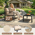 AECOJOY Metal Patio Furniture Set, 7 Seats Modern Outdoor Furniture with Deep Cushions