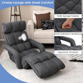 6 - Position Adjustable Floor Sofa Bed, Folding Lazy Sofa Chaise Lounger Recliner with Armrests & Footrests for Living Room, Bedroom & Gaming
