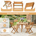 Tangkula Wood Foldable Patio Chairs Set of 2/4