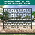 Accreate Decorative Wrought Privacy Screen - Easy Snap - Together Room Divider for Indoor/Outdoor Use, Breathable Wind - Resistant Partition with Anti - Tip Base (6x3.8ft)