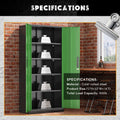 SOLAURA 71" Metal Garage Storage Cabinet with Locking Doors and Adjustable Shelves for Home, Office(Black)
