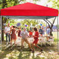GVDV Canopy Tent, 10x10 Ft Easy Pop up Outdoor Canopy Tent, Portable Straight Leg Gazebo Instant Canopy, Blue