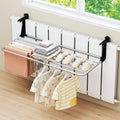 Tangkula Portable Clothes Drying Rack | Extendable Radiator Clothes Airer with Robust Aluminum Frame for Balcony Railings Windowsill