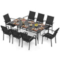 Tangkula 9 Pieces Patio Dining Set for 8