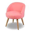 Monibloom Velvet Accent Chair, Modern Upholstered Single Sofa Side Chair, Comfy Barrel Club Living Room Armchair with Golden Metal Legs