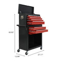 8 Drawer Large Capacity Rolling Toolbox, Detachable Cabinet Storage Tool Chest with Wheels, Tool Storage Cabinet with Lock for Workshop Garage