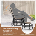 Tangkula Outdoor Glider Chairs Set of 2/4 with High Backrest Breathable Mesh Fabric and Metal Frame
