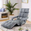 6 - Position Adjustable Floor Sofa Bed, Folding Lazy Sofa Chaise Lounger Recliner with Armrests & Footrests for Living Room, Bedroom & Gaming
