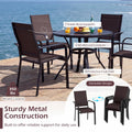 Tangkula 5 Pieces Patio Dining Set for 4 with Umbrella Hole