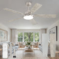 Zardon 52 in Black Ceiling Fan with LED Light and Remote, Downrod 6-Speed and Quiet Reversible DC Motor for Bedroom, Living Room, Indoor