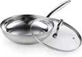 Cook N Home Pots and Pans Stainless Steel, 8-Piece Induction Pot Kitchen Cookware Set, Silver, Oven Safe