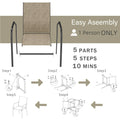 AECOJOY Patio Dining Chairs Set for 4, Stackable Textilene Patio Chairs