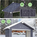 AECOJOY 5x2 Outdoor Storage Shed, Firewood Rack Waterproof Metal Tool Sheds