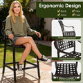 Tangkula 3 Piece Patio Bar Set