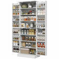 Spaco 17-Tier Kitchen Small Pantry Cabinet with 2 Doors and 6 Adjustable Shelves, Cabinet Pantry, Freestanding 5-Tier Shelving Pantries