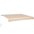 AECOJOY 20'x10' Manual Retractable Awning Sun Shade, Patio Awning Canopy