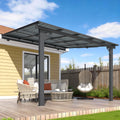 AECOJOY 10x10 Outdoor Hardtop Gazebo Adjustable Height (6.5-9.8Ft) Pergola for Patio