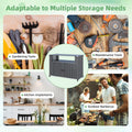 AECOJOY Outdoor Grill Table with Storage Cabinet Weatherproof, Outdoor Kitchen Island, Grill Cabinet Cart with Storage