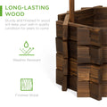 Best Choice Products Rustic Wooden Wishing Well Planter Outdoor Home Decor for Patio, Garden, Yard W/ Hanging Bucket