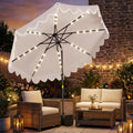 Tangkula 9 FT Solar Patio Umbrella with 32 LED Lights