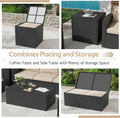 AECOJOY 7 PCS Outdoor Patio Furniture Sets with 2 Storage Boxes, Black & Beige