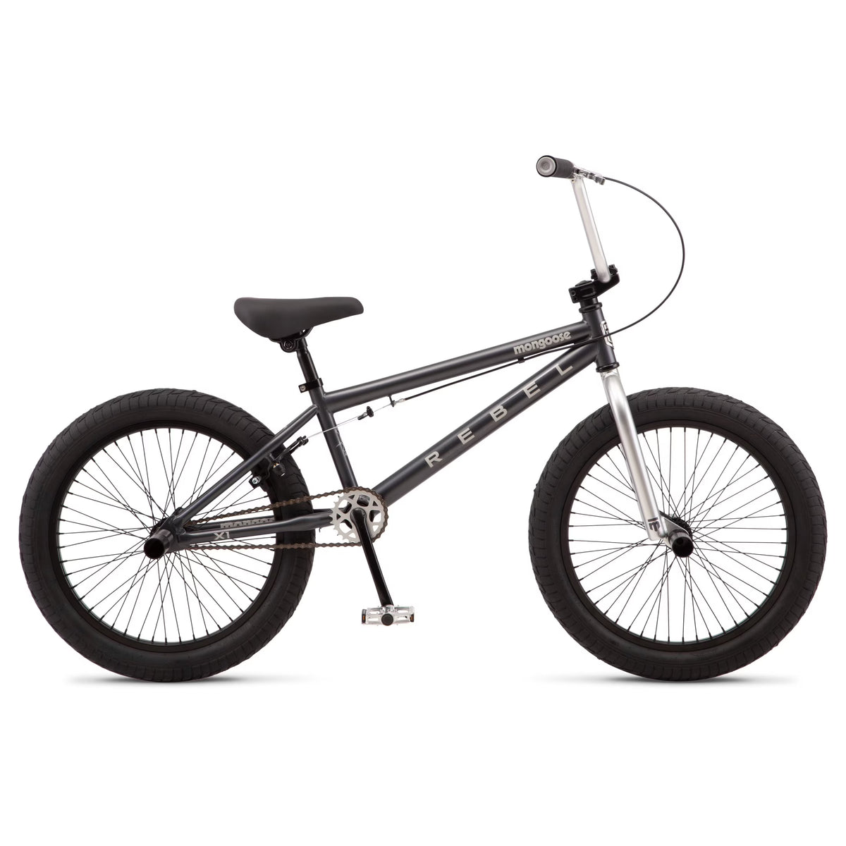 Mongoose Rebel X1 BMX Bike, 20 - In. Wheels, Kids Ages 7 - 14 Years, Gray Child Bicycle